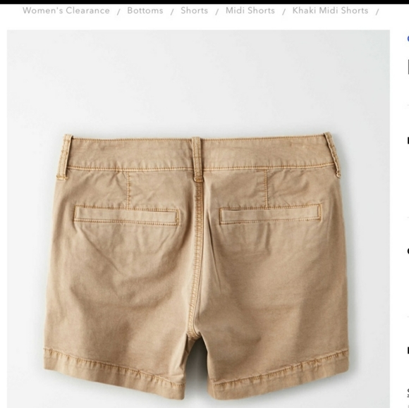 American Eagle Outfitter Biege Stretch Shorts S .4 - Picture 2 of 5